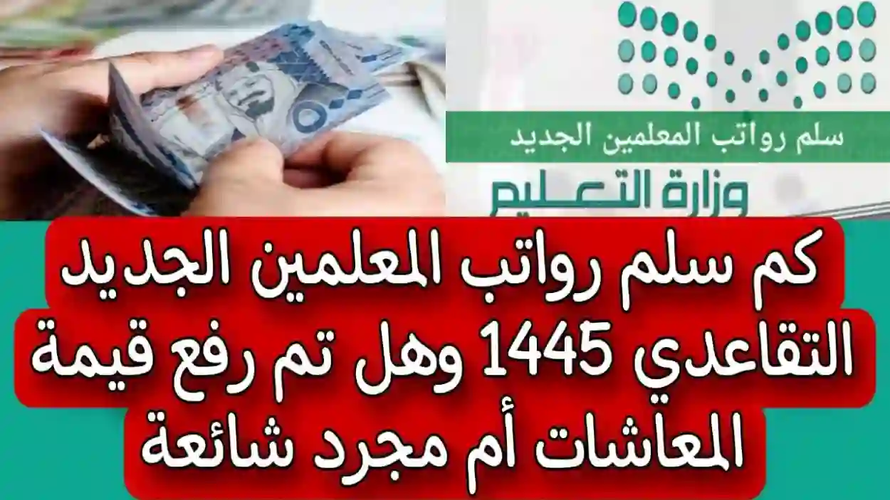 سلم رواتب المعلمين 1445 بعد التعديل في المملكة العربية السعودية