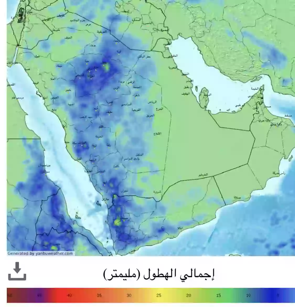 الارصاد تنشر جدول بحالة الطقس اليوم الخميس وتحذر من رياح قوية على هذه المناطق السعودية 